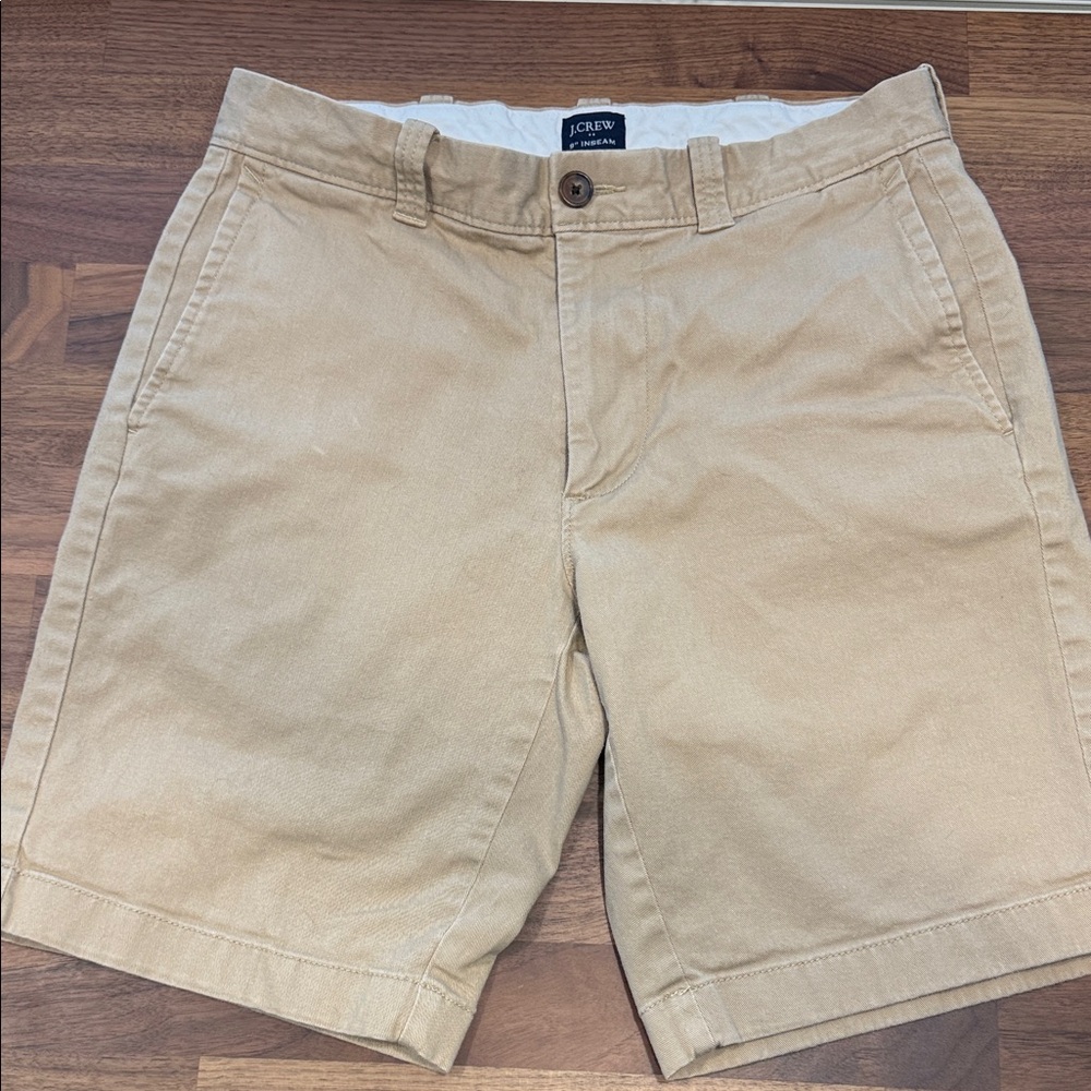 J. Crew Men's Khaki Flat Front Shorts